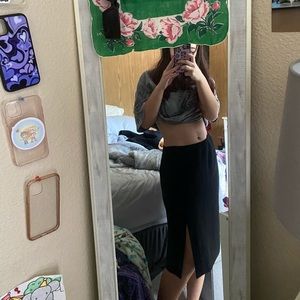 4/$20 deal Black with slit midi skirt